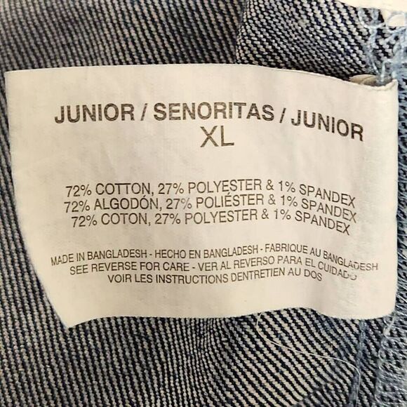 Lei Apple denim jacket Jr darkwash bleached Size XL - Picture 5 of 7